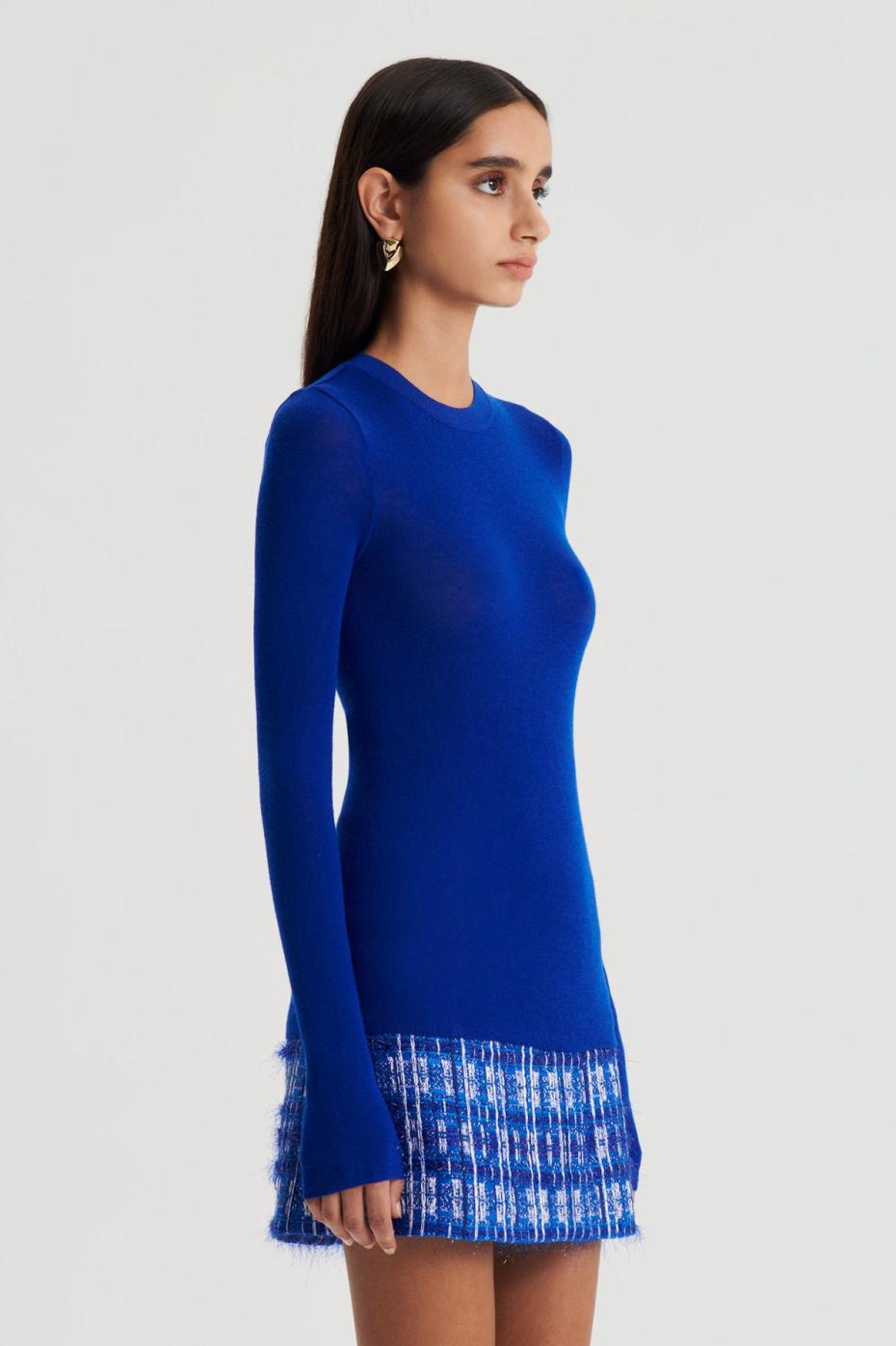 Sweaters | Women Scanlan Theodore BABYWOOL CREW SWEATER Cobalt