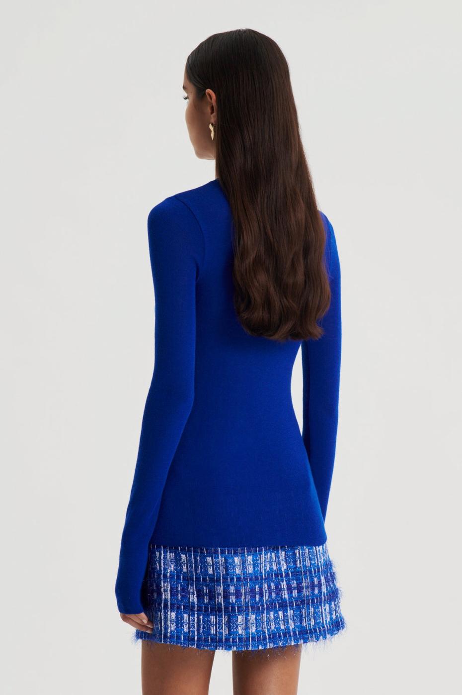 Sweaters | Women Scanlan Theodore BABYWOOL CREW SWEATER Cobalt