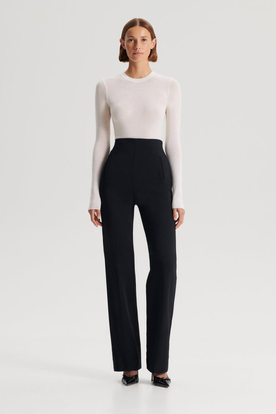 Sweaters | Women Scanlan Theodore BABYWOOL CREW SWEATER Ivory