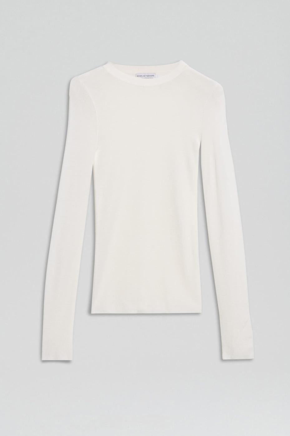 Sweaters | Women Scanlan Theodore BABYWOOL CREW SWEATER Ivory