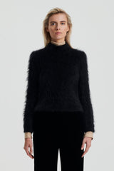 Sweaters | Women Scanlan Theodore BRUSHED MOHAIR SLIM SWEATER Black