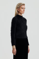 Sweaters | Women Scanlan Theodore BRUSHED MOHAIR SLIM SWEATER Black
