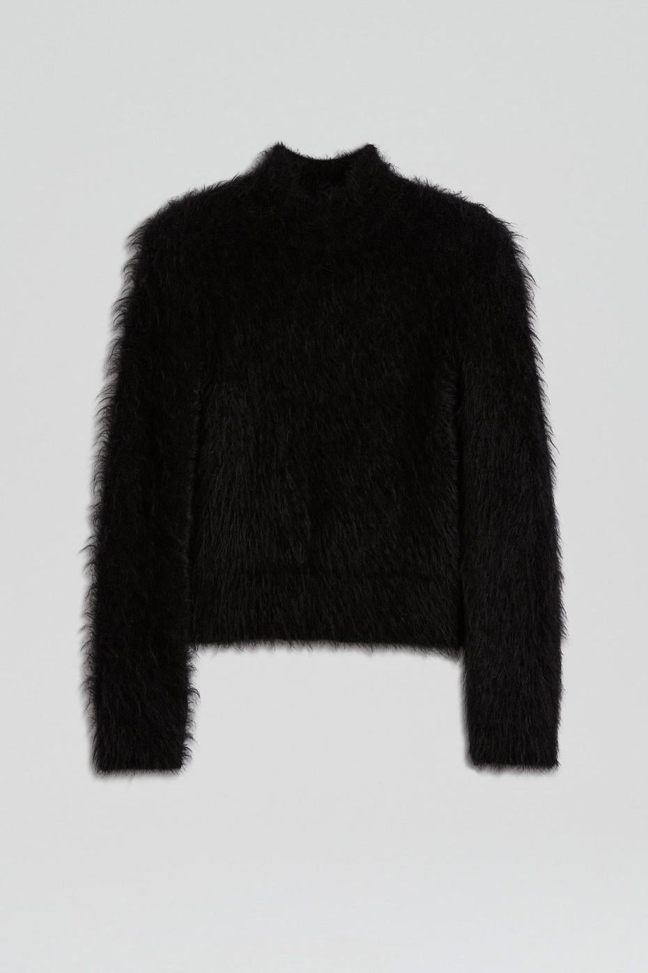Sweaters | Women Scanlan Theodore BRUSHED MOHAIR SLIM SWEATER Black