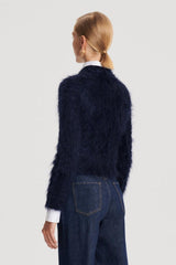 Sweaters | Women Scanlan Theodore BRUSHED MOHAIR SLIM SWEATER Navy