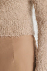 Sweaters | Women Scanlan Theodore BRUSHED MOHAIR SLIM SWEATER Nougat