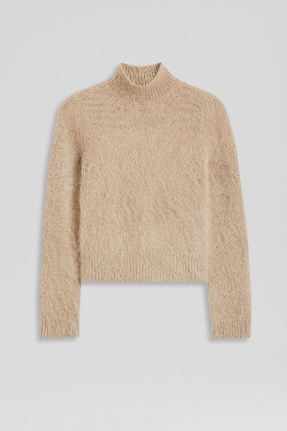 Sweaters | Women Scanlan Theodore BRUSHED MOHAIR SLIM SWEATER Nougat