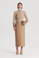 Sweaters | Women Scanlan Theodore BRUSHED MOHAIR SLIM SWEATER Nougat