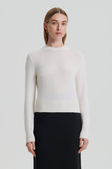 Sweaters | Women Scanlan Theodore CASHMERE CREW SWEATER Chalk