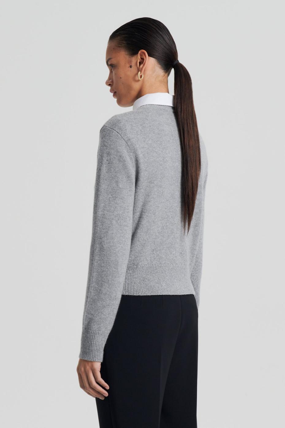 Sweaters | Women Scanlan Theodore CASHMERE CREW SWEATER Grey.melange
