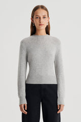 Sweaters | Women Scanlan Theodore CASHMERE CREW SWEATER Light.grey.melange