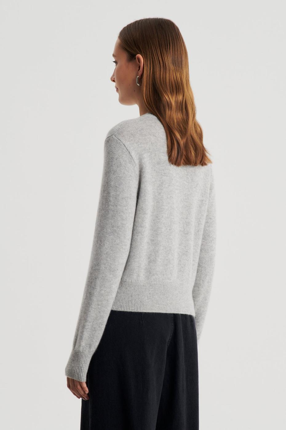 Sweaters | Women Scanlan Theodore CASHMERE CREW SWEATER Light.grey.melange