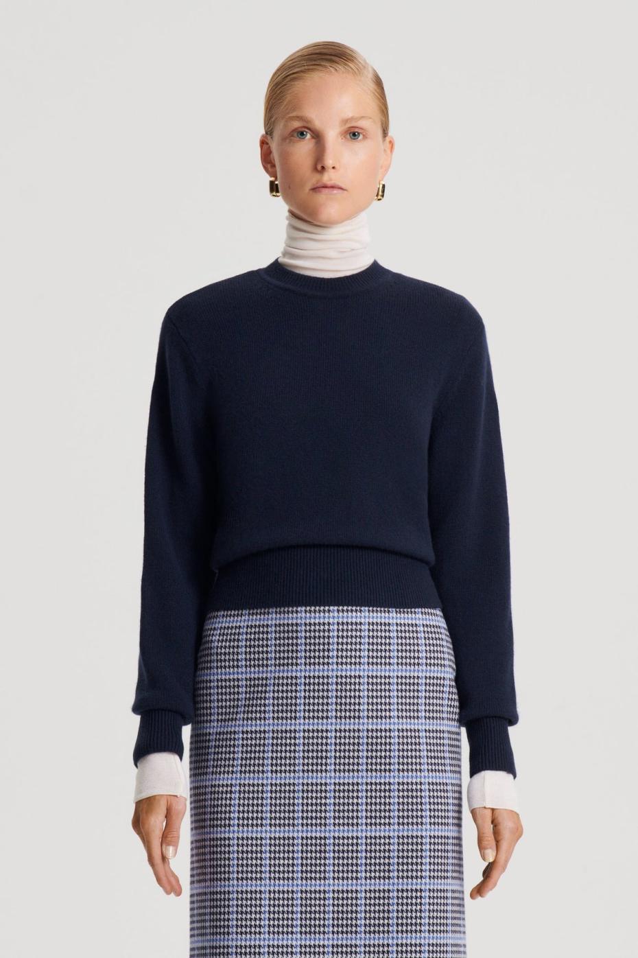 Sweaters | Women Scanlan Theodore CASHMERE CREW SWEATER Navy