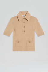 Sweaters | Women Scanlan Theodore CASHMERE SLIM FIT SHIRT Oat