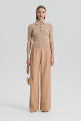 Sweaters | Women Scanlan Theodore CASHMERE SLIM FIT SHIRT Oat