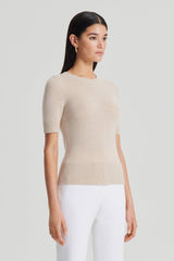 Sweaters | Women Scanlan Theodore CASHMERE SLIM FIT SWEATER 5 Wheat