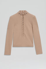 Sweaters | Women Scanlan Theodore CREPE KNIT DAISY TOP Oat
