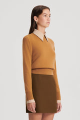 Sweaters | Women Scanlan Theodore FINE WOOL SWEATER Camel