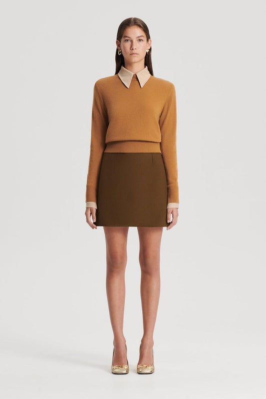 Sweaters | Women Scanlan Theodore FINE WOOL SWEATER Camel