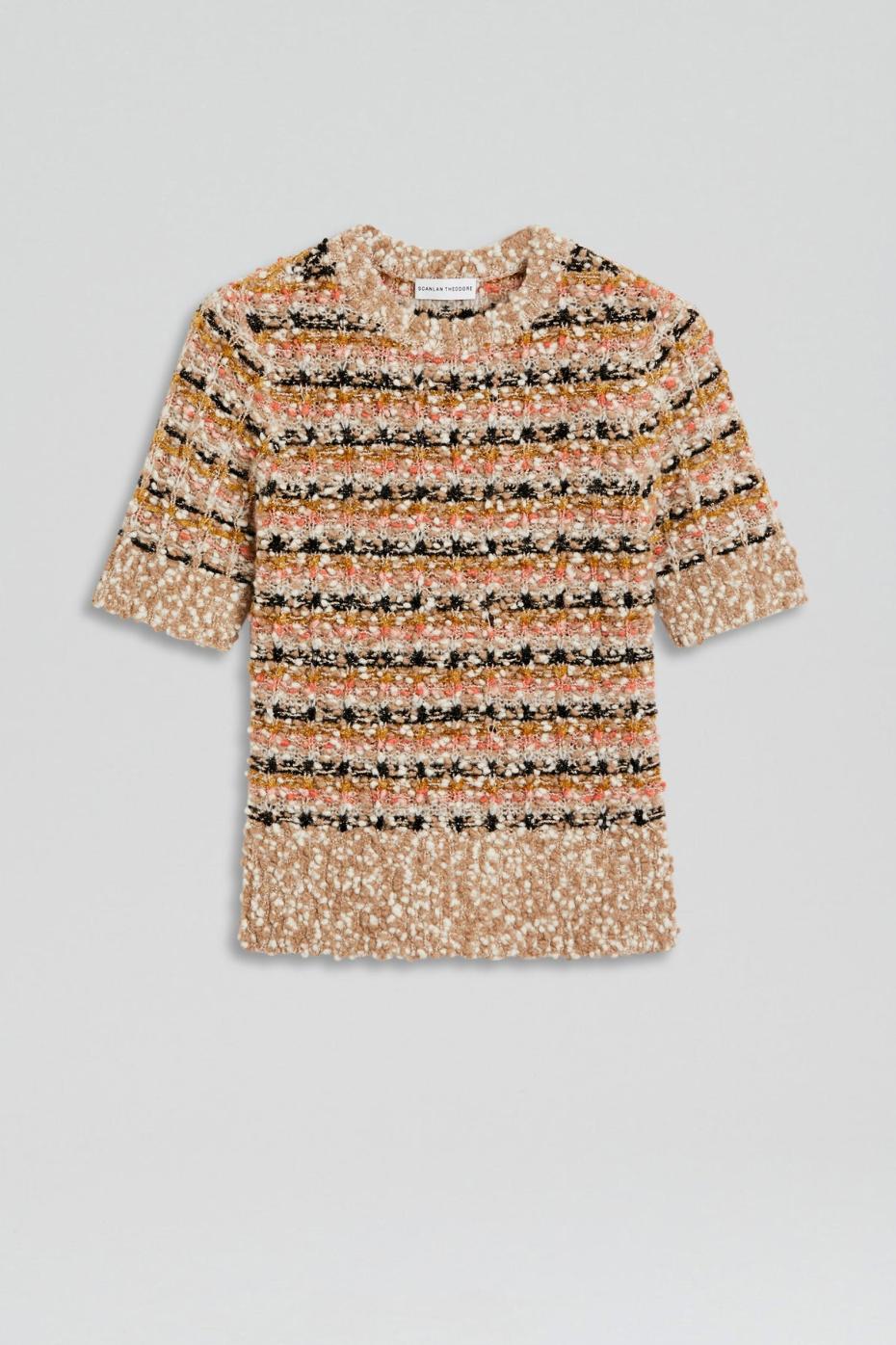 Sweaters | Women Scanlan Theodore STRIPE SLIM SWEATER Coral