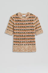 Sweaters | Women Scanlan Theodore STRIPE SLIM SWEATER Coral