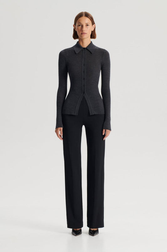 Tops | Women Scanlan Theodore BABYWOOL CARDIGAN Charcoal All