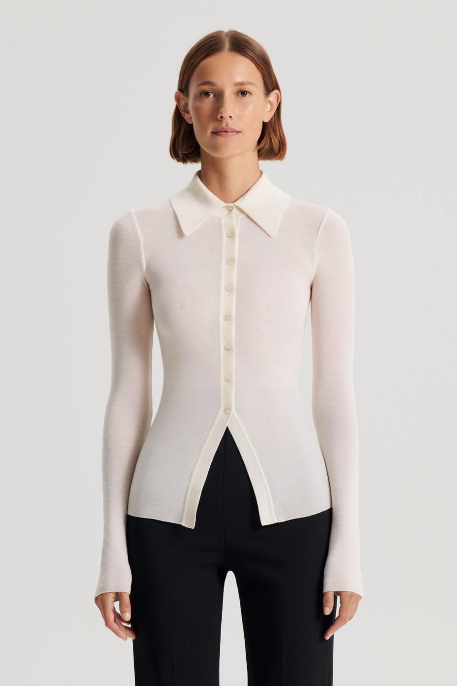 Tops | Women Scanlan Theodore BABYWOOL CARDIGAN Ivory