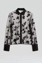 Tops | Women Scanlan Theodore BEADED TULLE SHIRT Black