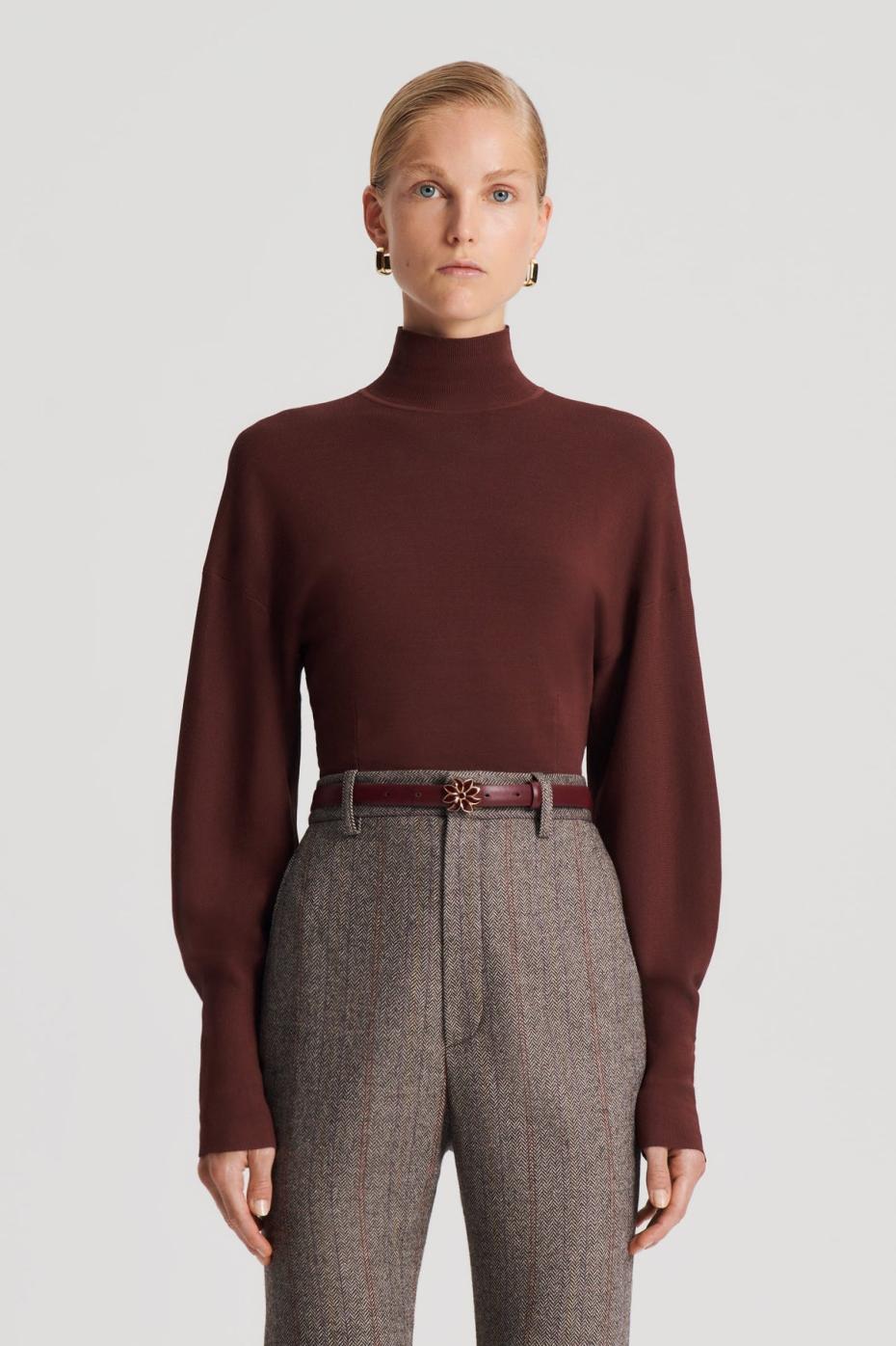 Tops | Women Scanlan Theodore COCOON SLEEVE TOP Burgundy