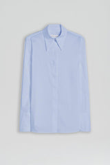 Tops | Women Scanlan Theodore COTTON SHIRT Pale Blue Missing Photos