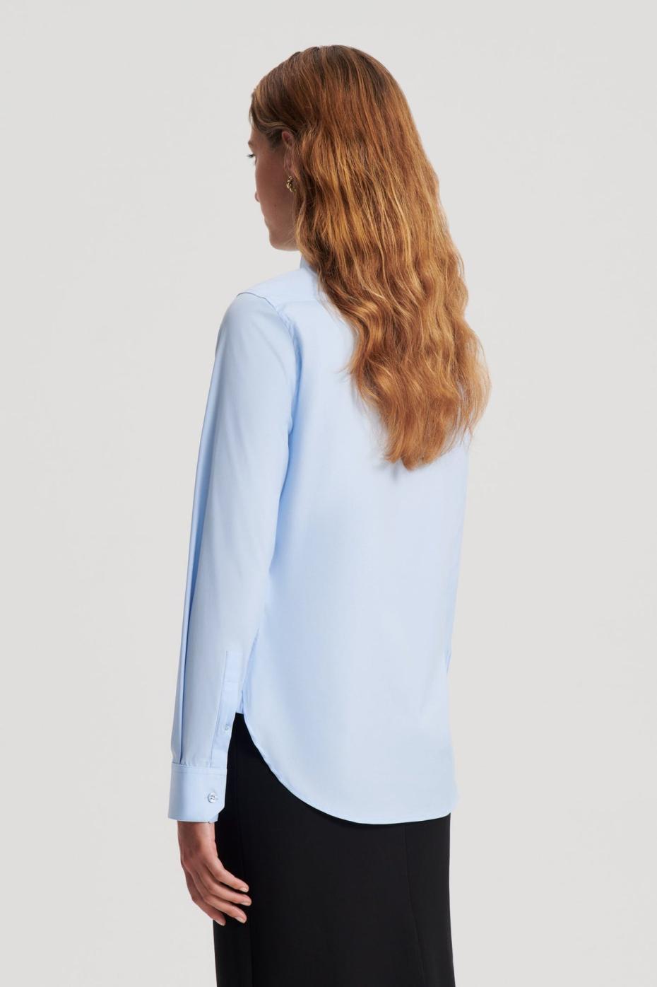 Tops | Women Scanlan Theodore COTTON SLIM FIT SHIRT Pale Blue