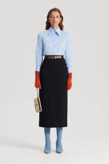 Tops | Women Scanlan Theodore COTTON SLIM FIT SHIRT Pale Blue