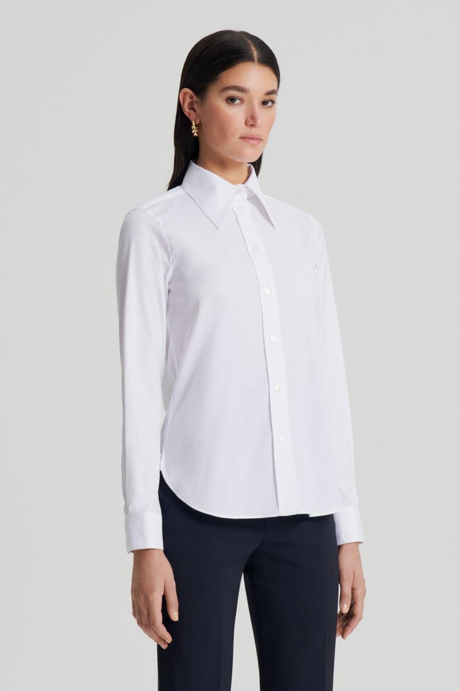 Tops | Women Scanlan Theodore COTTON SLIM FIT SHIRT White