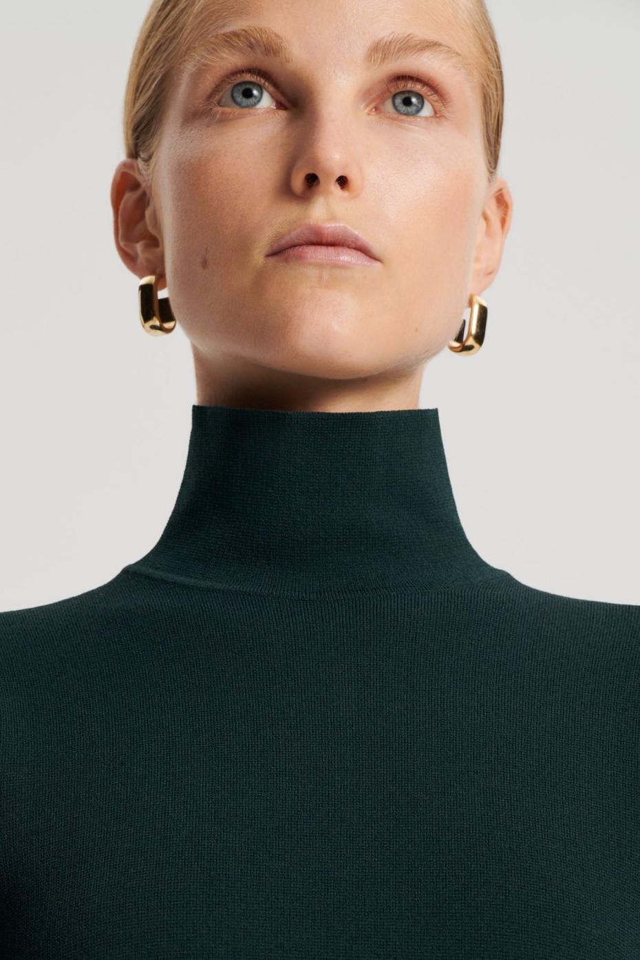 Tops | Women Scanlan Theodore CREPE KNIT COCOON SLEEVE SWEATER Dark.green