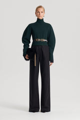 Tops | Women Scanlan Theodore CREPE KNIT COCOON SLEEVE SWEATER Dark.green