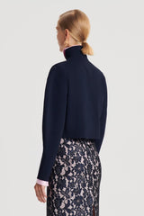 Tops | Women Scanlan Theodore CREPE KNIT COCOON SLEEVE SWEATER Navy