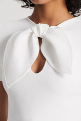 Tops | Women Scanlan Theodore CREPE KNIT CRAVAT TOP Cream