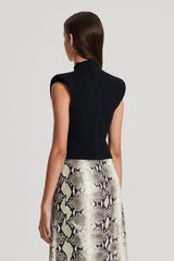 Tops | Women Scanlan Theodore CREPE KNIT MILANO SLVLSS TOP Black