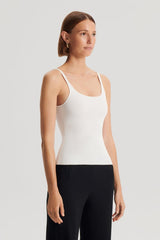Tops | Women Scanlan Theodore CREPE KNIT RIB SINGLET Cream