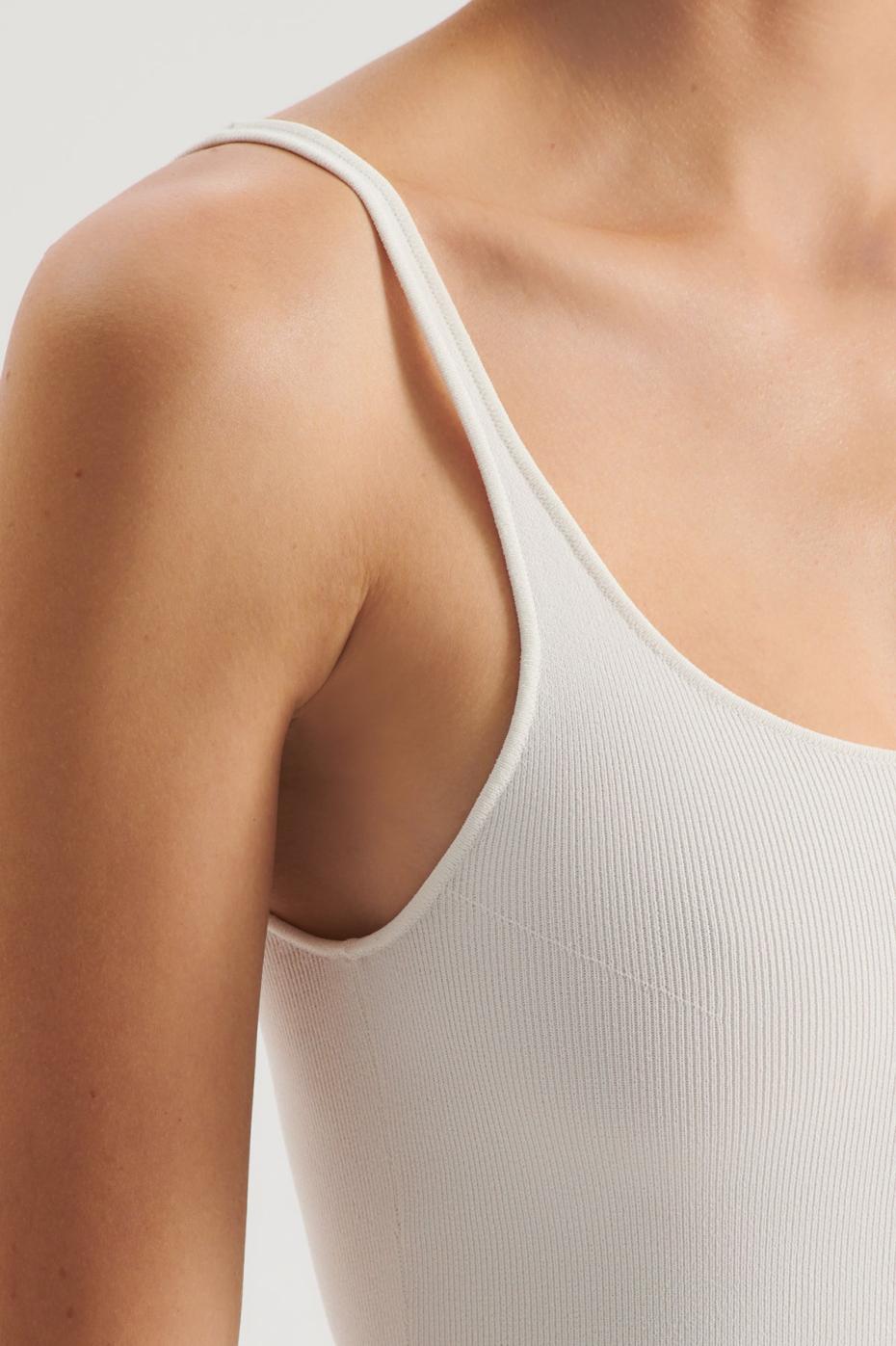 Tops | Women Scanlan Theodore CREPE KNIT RIB SINGLET Cream