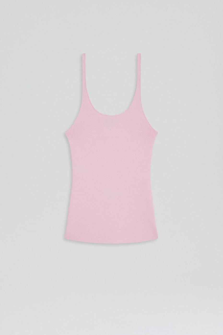 Tops | Women Scanlan Theodore CREPE KNIT RIB SINGLET Light.pink