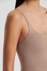 Tops | Women Scanlan Theodore CREPE KNIT RIB SINGLET Oat