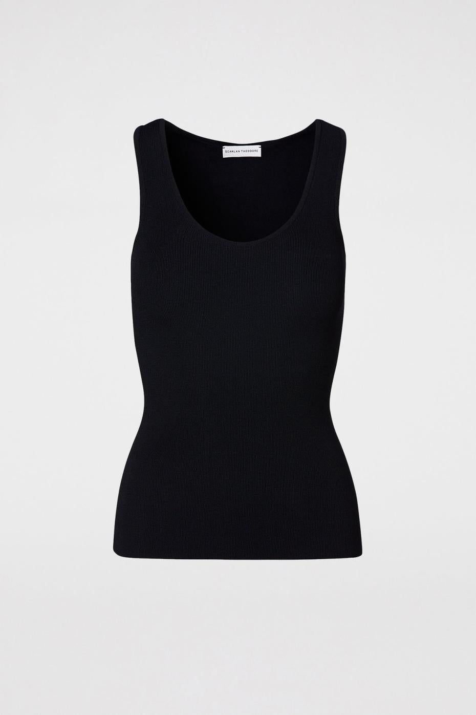 Tops | Women Scanlan Theodore CREPE KNIT SINGLET Black
