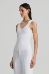 Tops | Women Scanlan Theodore CREPE KNIT SINGLET White