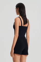 Tops | Women Scanlan Theodore CREPE KNIT SQUARE CAMISOLE Black