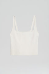 Tops | Women Scanlan Theodore CREPE KNIT SQUARE CAMISOLE Cream