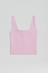 Tops | Women Scanlan Theodore CREPE KNIT SQUARE CAMISOLE Mauve