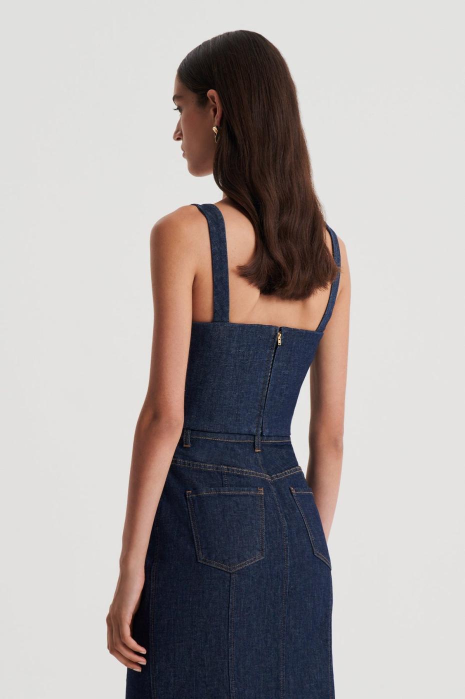 Tops | Women Scanlan Theodore DENIM BRALETTE Indigo.b