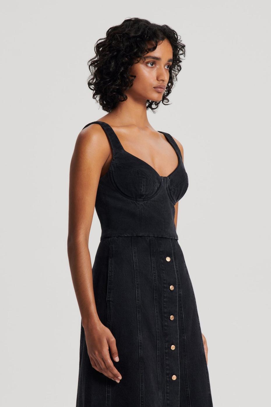 Tops | Women Scanlan Theodore DENIM BRALETTE Washed.black.g