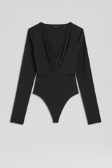 Tops | Women Scanlan Theodore DRAPE V/NECK BODYSUIT Black