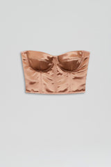Tops | Women Scanlan Theodore FRENCH SATIN BUSTIER Cinnamon